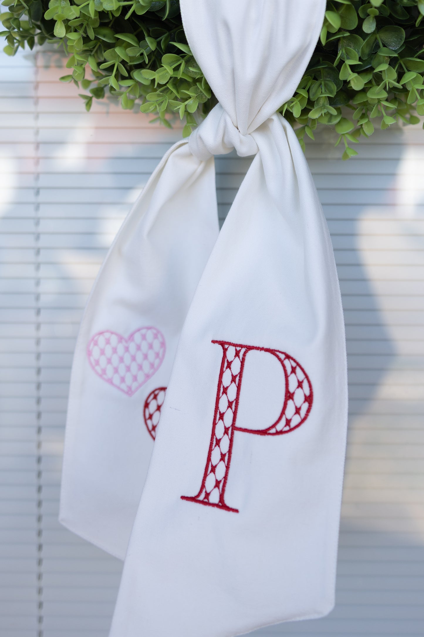 Custom Valentine's Wreath Sash