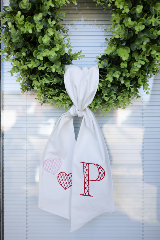 Custom Valentine's Wreath Sash