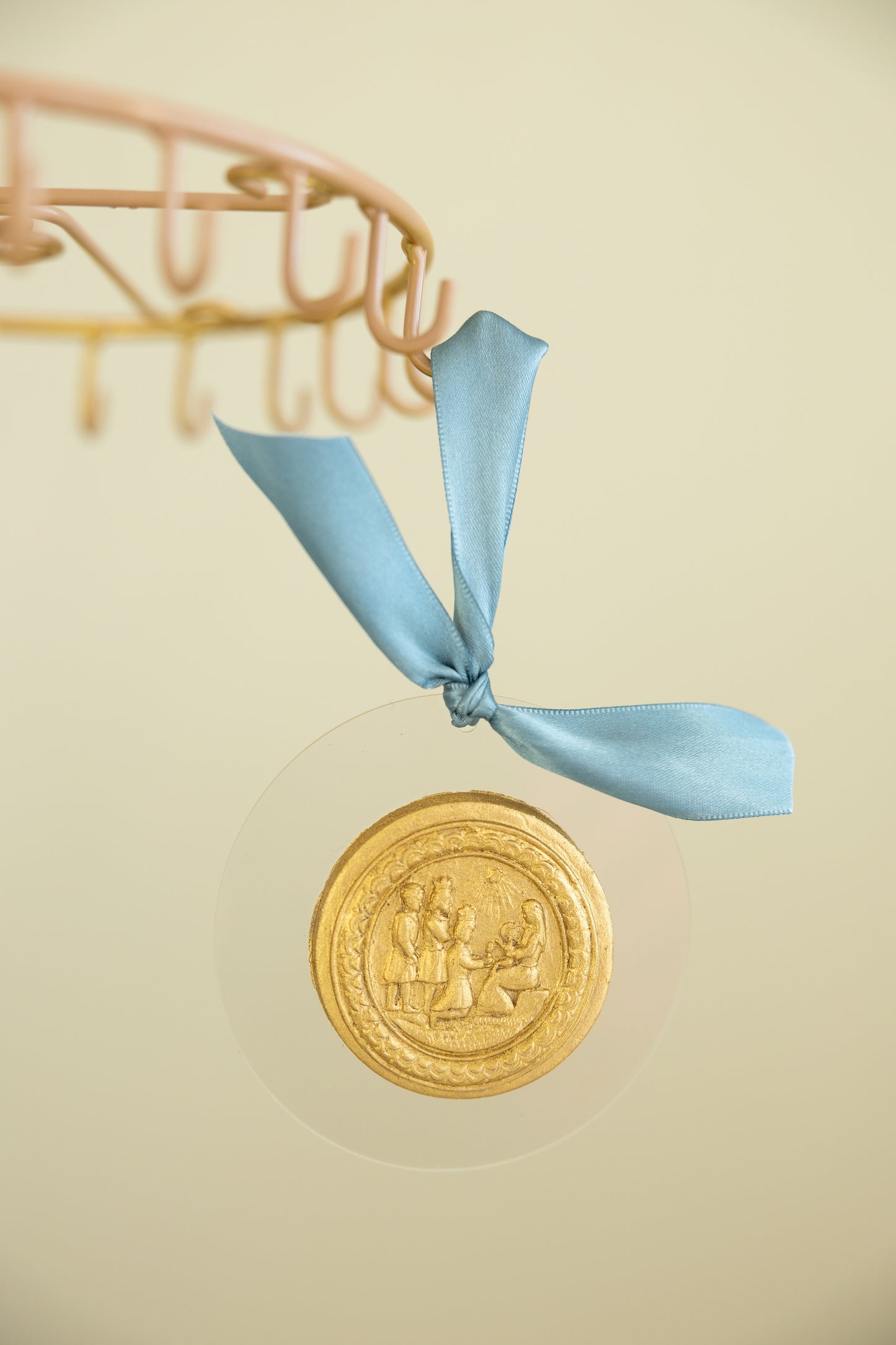 Hand Molded Gold Wise Men Ornament