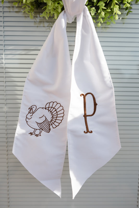 Custom Thanksgiving Turkey Wreath Sash