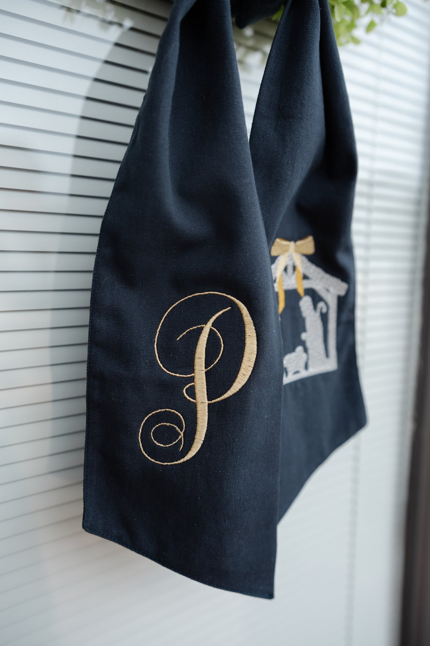 Custom Christmas Nativity Wreath Sash