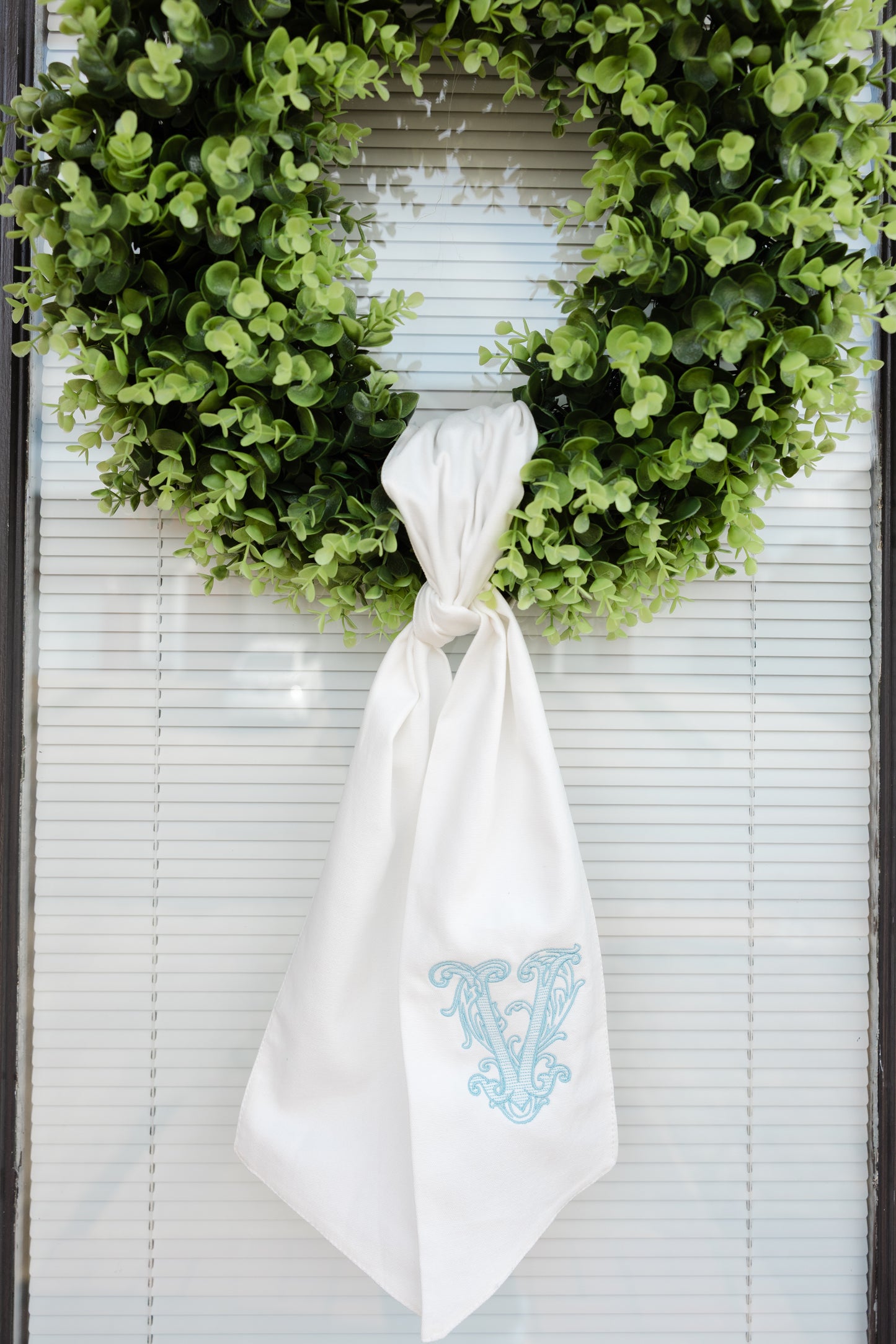 Vintage Vine Monogrammed Wreath Sash
