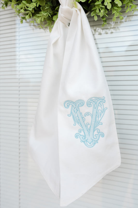Vintage Vine Monogrammed Wreath Sash