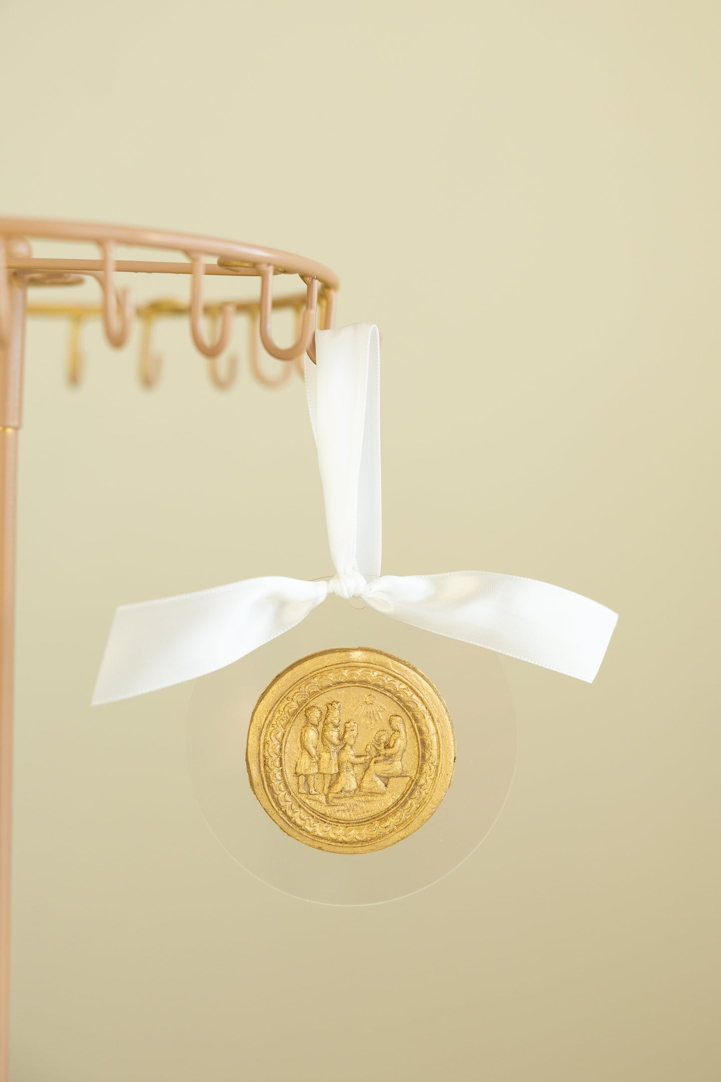 Hand Molded Gold Wise Men Ornament