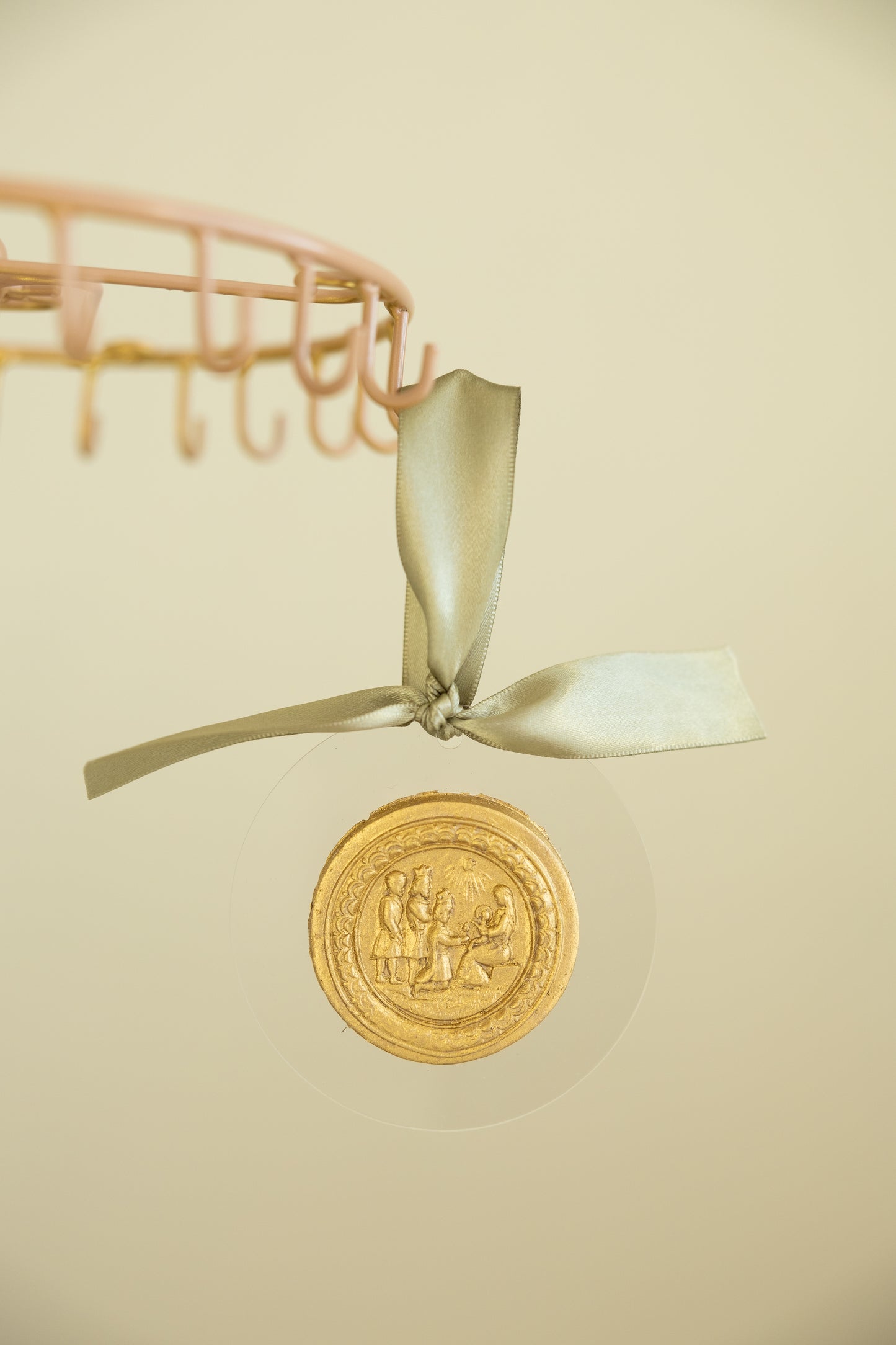 Hand Molded Gold Wise Men Ornament