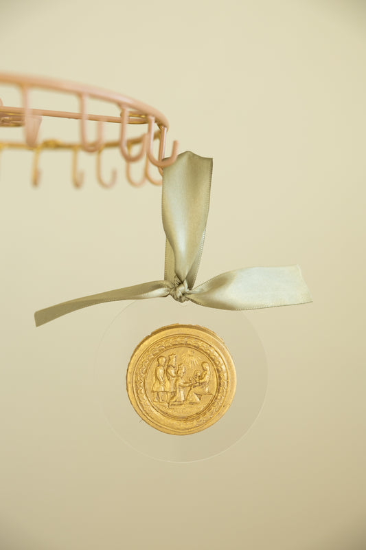 Hand Molded Gold Wise Men Ornament
