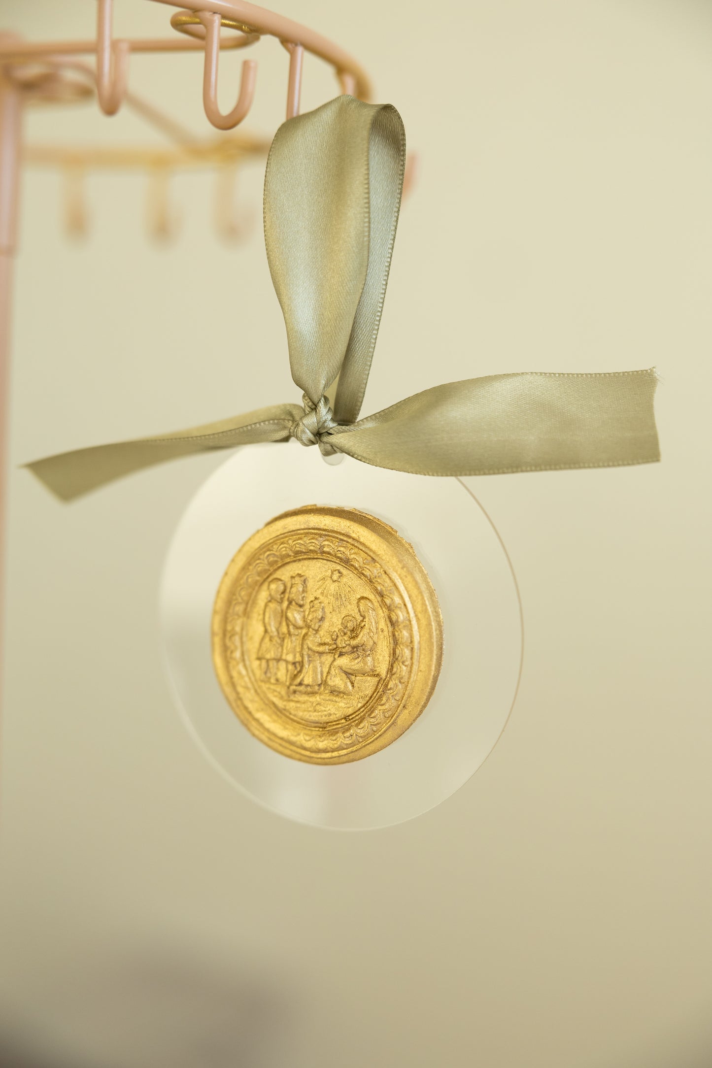 Hand Molded Gold Wise Men Ornament