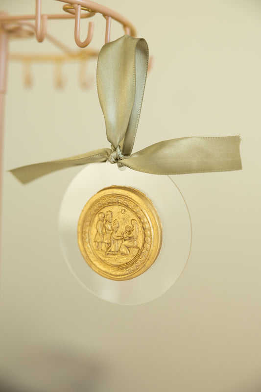 Hand Molded Gold Wise Men Ornament
