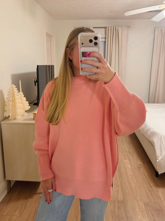 Pink Oversized Sweater